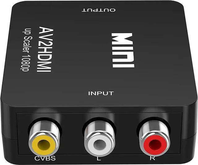 Alt view image 2 of 7 - KEHIPI RCA to HDMI,AV to HDMI Converter, 1080P Mini RCA Composite CVBS Video Audio Converter Adapter Supporting PAL/NTSC for TV/PC/ PS3/ STB/Xbox VHS/VCR/Blue-Ray DVD Players