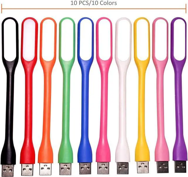 Alt view image 2 of 7 - KEHIPI Mini USB Light for Keyboard, Flexible USB Laptop Light, Adjustable USB Lamp for Notebook Computer(Gooseneck Structure, LED Lighting Source, 10-Pack)