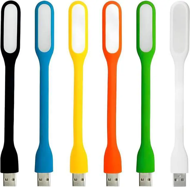 Alt view image 7 of 7 - KEHIPI USB LED Light Lamp for Power Bank, Portable Eye Care Mini Night Light with Flexible Arm, USB Gooseneck Reading Lamps Book Light,Compatible for Desktop, Notebook Laptop (10-Blue)