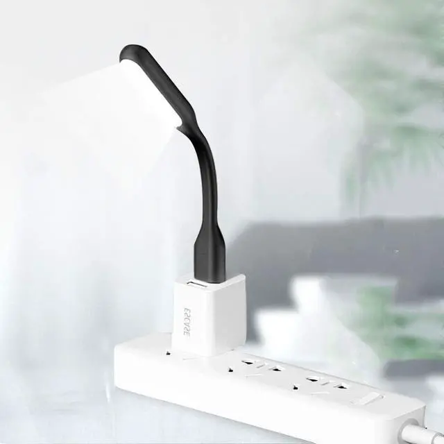Alt view image 4 of 7 - KEHIPI USB LED Light Lamp for Power Bank, Portable Eye Care Mini Night Light with Flexible Arm, USB Gooseneck Reading Lamps Book Light,Compatible for Desktop, Notebook Laptop (10-Red)