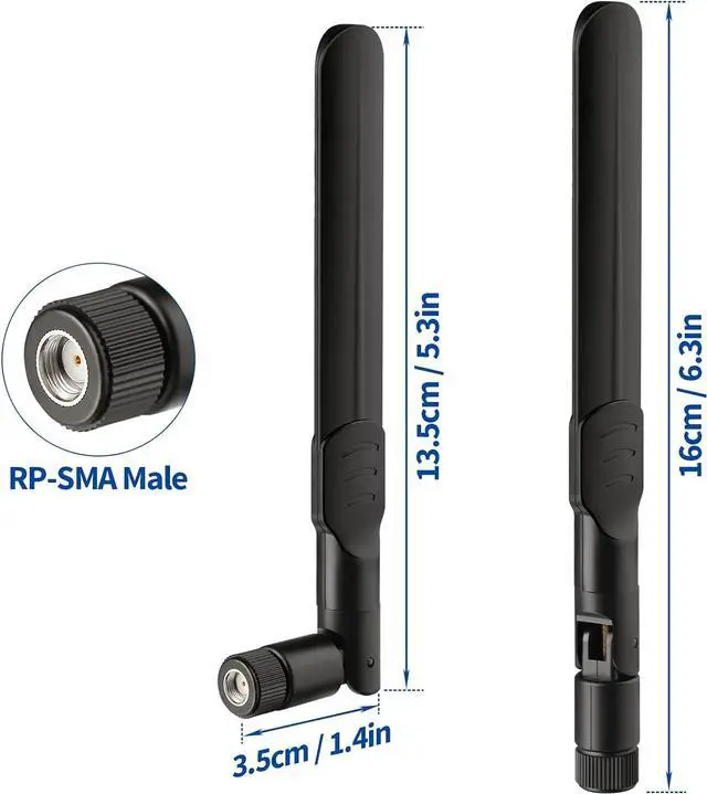Alt view image 2 of 7 - KEHIPI 4G LTE Cellular Trail Camera Antenna 8dBi RP-SMA Male Antenna (2-Pack) Compatible with Spypoint Link Micro Solar EVO Link S Dark Wildlife Hunting Game Cam Outdoor Mobile Security Camera