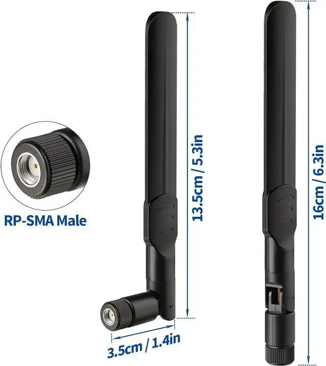 Alt view image 2 of 7 - KEHIPI 4G LTE Cellular Trail Camera Antenna 8dBi RP-SMA Male Antenna (4-Pack) Compatible with Spypoint Link Micro Solar EVO Link S Dark Wildlife Hunting Game Cam Outdoor Mobile Security Camera