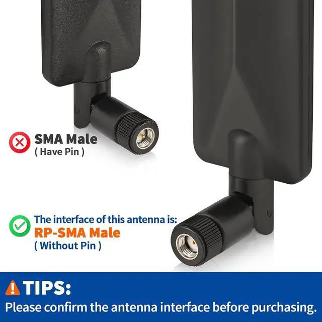 Alt view image 3 of 7 - KEHIPI 4G LTE Cellular Trail Game Camera Antenna 9dBi RP-SMA Male (2-Pack) Compatible with Spypoint Stealth Cam Tactacam Cuddeback Camera Wireless Router Security Camera