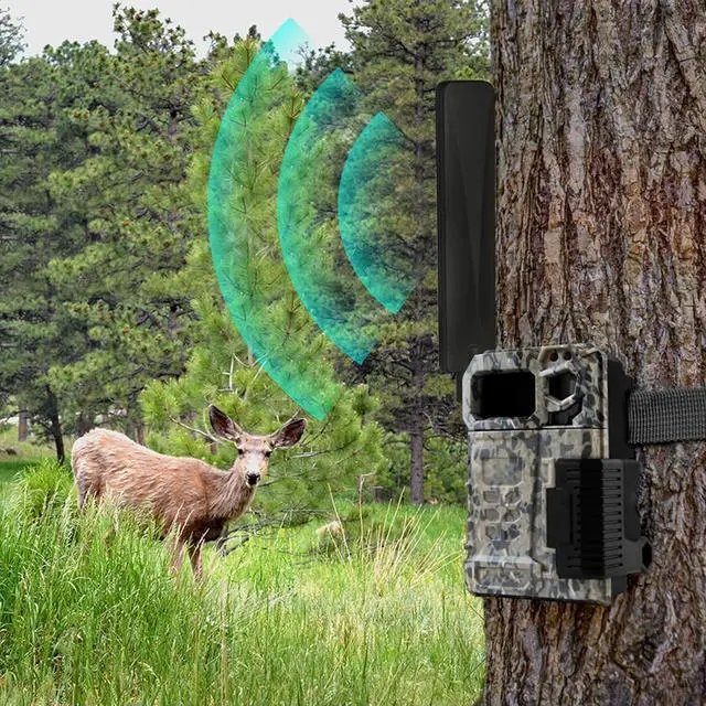 Alt view image 3 of 6 - KEHIPI 4G LTE Cellular Trail Camera Antenna 9dBi RP-SMA Male (4-Pack) Compatible with Spypoint Link Micro Solar EVO Link S Dark Wildlife Hunting Game Cam Outdoor Mobile Security Camera