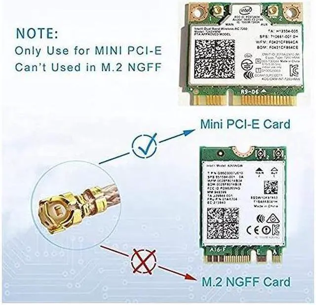 Alt view image 2 of 7 - KEHIPI Dual Band WiFi Antenna 2.4GHz 5GHz 5.8GHz 3dBi MIMO RP-SMA Male (2-Pack) + 2 x 12 inch u.fl to Rp-SMA Cable for WiFi Router Wireless Mini PCI Express PCIE Network Card Adapter