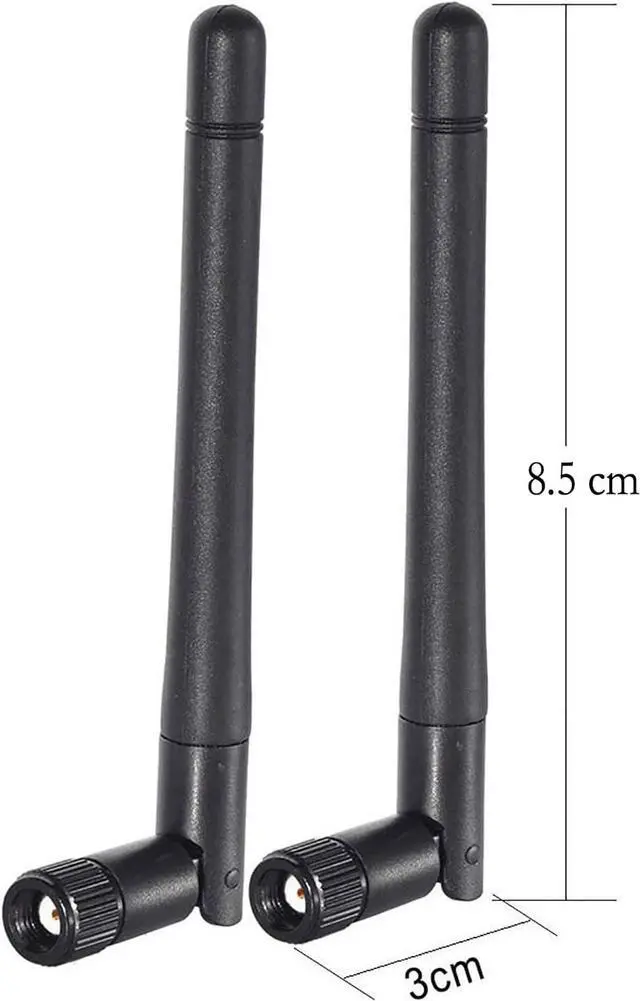 Alt view image 2 of 7 - KEHIPI Dual Band WiFi 2.4GHz 5GHz 5.8GHz 3dBi MIMO RP-SMA Male Antenna (2-Pack) for WiFi Router Wireless Network Card USB Adapter Security IP Camera Video Surveillance Monitor