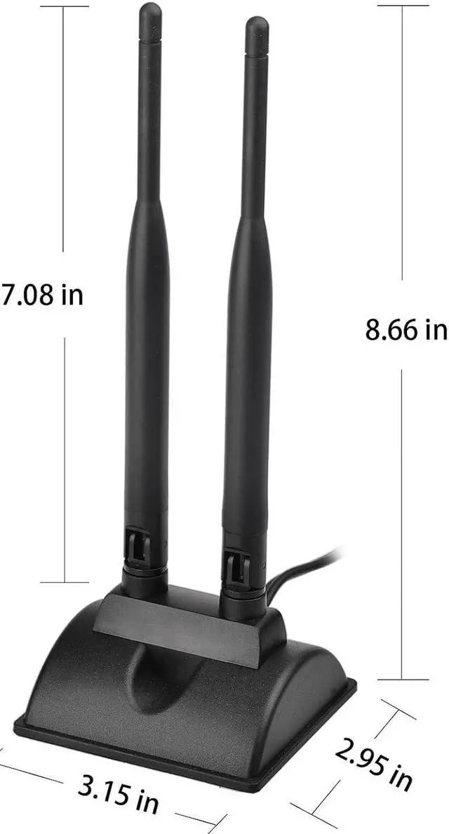 Alt view image 4 of 7 - KEHIPI 2.4GHz 5GHz Dual Band WiFi Antenna RP-SMA Male Antenna + IPEX U.FL to RP-SMA Female Cable 6 inch (2-Pack) for Mini PCIe Network Card USB WiFi Adapter Wireless Router Hotspot