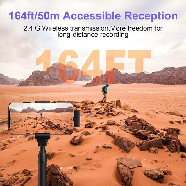 Alt view image 4 of 7 - KEHIPI 2 Pcs Wireless Lavalier Microphone for iPhone iPad with Charging Case,48H Battery Life Clip On Wireless Mic for iPad -Recording Mic for Interview Video Podcast Vlog