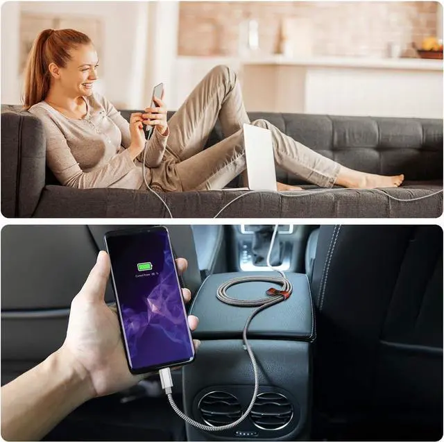 Alt view image 7 of 7 - KEHIPI USB Type C Charger Cable 6.6FT 2Pack,Nylon Charging Cord for iphone 15 Pro Max,Samsung Galaxy Z Flip,Note 20 10,S9 S10 S10E 10E S20 FE S23 S21 S22 Plus Ultra,A52 A53 A54,Google Pixel 7 6 XL