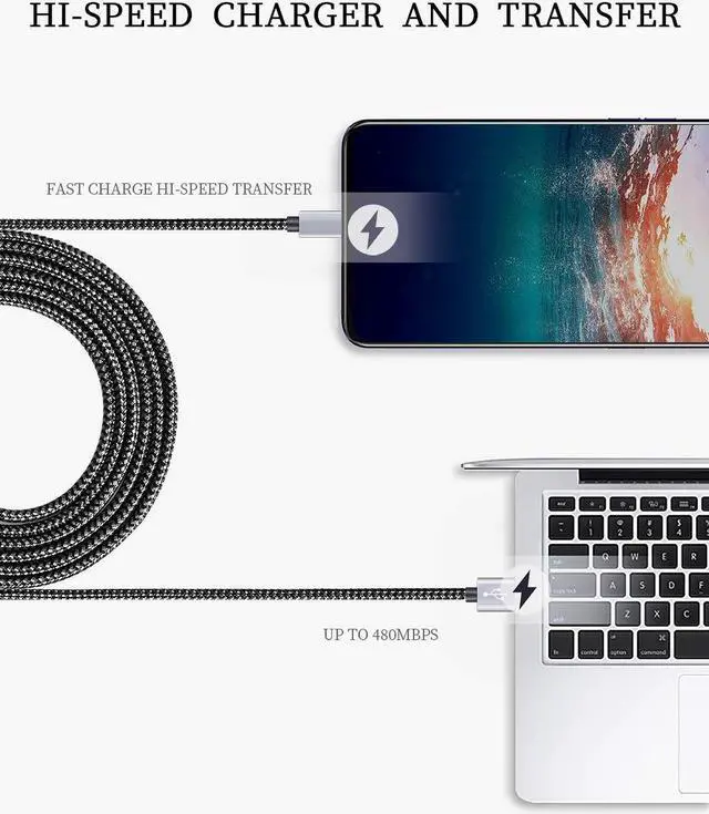 Alt view image 5 of 7 - KEHIPI USB Type C Cable Fast Charging, Tpc001 5 Pack(6Ft 3A) Braided C Charger Cables Compatible with Samsung S10e/note 9/s10/s9/s8 Plus/A80/A50/A20