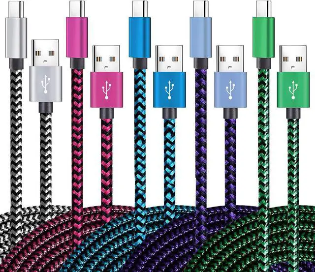 Main image of KEHIPI USB Type C Cable Fast Charging, Tpc001 5 Pack(6Ft 3A) Braided C Charger Cables Compatible with Samsung S10e/note 9/s10/s9/s8 Plus/A80/A50/A20