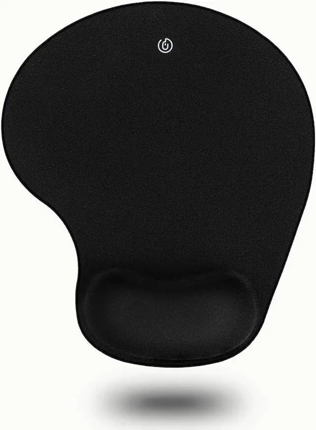 Main image of KEHIPI Mouse Pad, Soqool Ergonomic Mouse Pads with Comfortable Wrist Rest Support and Lycra Cloth, Non-Slip Base for Easy Typing Pain Relief, Durable and Washable, Classic Black