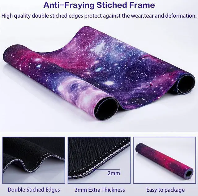 Alt view image 6 of 7 - KEHIPI Gaming Mouse Pad, Large Mouse Pad 31.5x15.7inch Big Computer Mousepad for Home Office Gaming Work