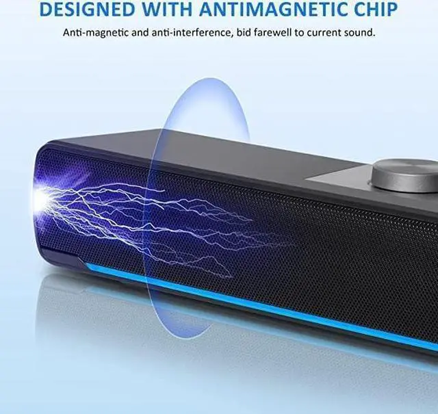 Alt view image 6 of 7 - KEHIPI Computer PC Bluetooth Gaming Soundbar Desktop Monitor Speakers HiFi Stereo Wireless with USB Powered PC Speaker for Laptop Smartphones Tablet Ipad