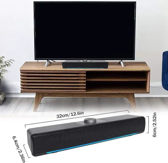 Alt view image 7 of 7 - KEHIPI Computer PC Bluetooth Gaming Soundbar Desktop Monitor Speakers HiFi Stereo Wireless with USB Powered PC Speaker for Laptop Smartphones Tablet Ipad