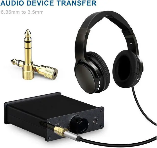 Alt view image 6 of 6 - KEHIPI Headphone Adapter 6.35mm (1/4 Inch) Male to 3.5mm (1/8 Inch) Female and 3.5 mm Male Plug to 6.35 mm Female Jack, Audio Stereo TRS Converter Adapter (4 -Pack Gold Plated)