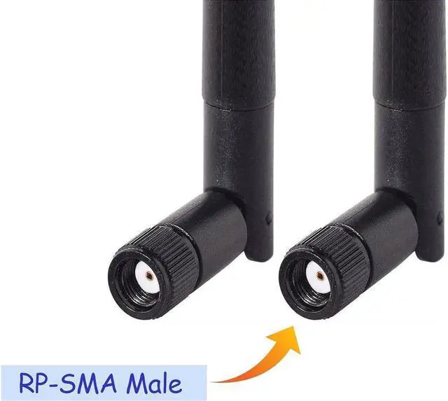 Alt view image 4 of 7 - KEHIPI Dual Band WiFi 2.4GHz 5GHz 5.8GHz 3dBi MIMO RP-SMA Male Antenna (2-Pack) for WiFi Router Wireless Network Card USB Adapter Security IP Camera Video Surveillance Monitor