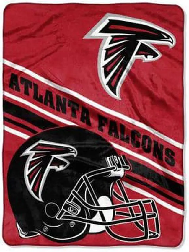 Main image of Atlanta Falcons Slant Plush Raschel Throw Blanket 60x80"