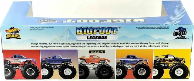 Alt view image 2 of 2 - Hot Wheels Monster Truck Bigfoot Legacy Set Of 5 Vehicles