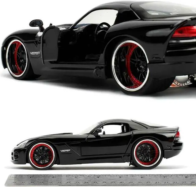 Alt view image 5 of 6 - Letty's Dodge Viper SRT 10 Black "Fast & Furious" Movie 1/24 Diecast Model Car by Jada