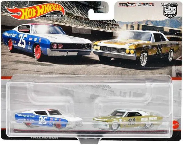 Alt view image 3 of 3 - HOT WHEELS Premium 2 Pack '69 Ford Torino Talladega vs '66 Chevelle