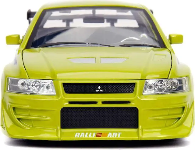 Alt view image 13 of 16 - Brian's Mitsubishi Lancer Evolution VII "The Fast and the Furious" Movie 1/24 Diecast Model Car by Jada