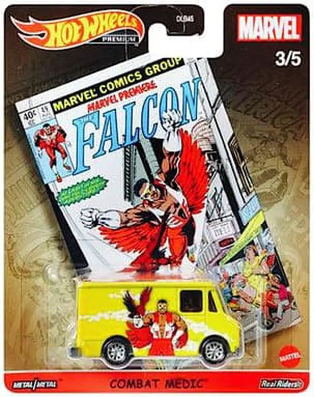 Main image of Hot Wheels Pop Culture Marvel 3/5 The Falcon Combat Medic