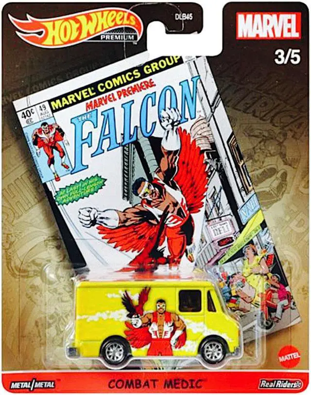 Alt view image 2 of 2 - Hot Wheels Pop Culture Marvel 3/5 The Falcon Combat Medic