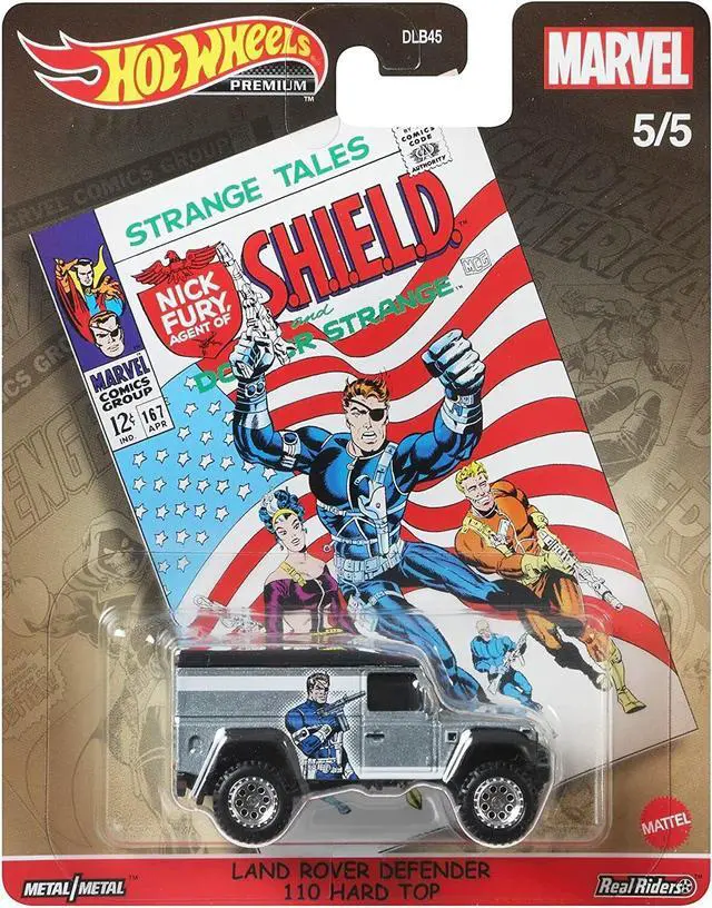Alt view image 6 of 6 - Hot Wheels Premium Pop Culture Marvel Comic Complete Set of 5