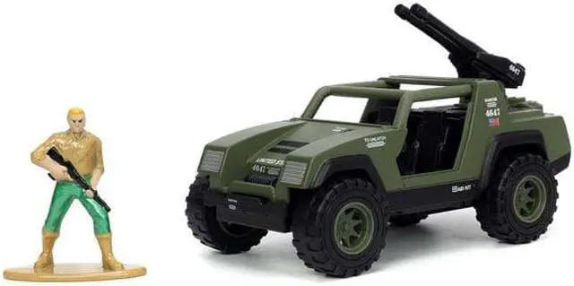 Alt view image 3 of 10 - V.A.M.P. Olive Green and Duke Diecast Figurine "G.I. Joe" "Hollywood Rides" Series 1/32 Diecast Model Car by Jada