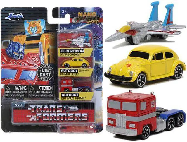 Alt view image 2 of 8 - "Transformers" 3 piece Set Release 2 "Nano Hollywood Rides" Diecast Models by Jada