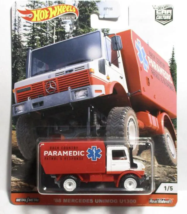 Main image of Hot Wheels Premium Car Culture Wild Terrain '88 Mercedes Unimog U1300