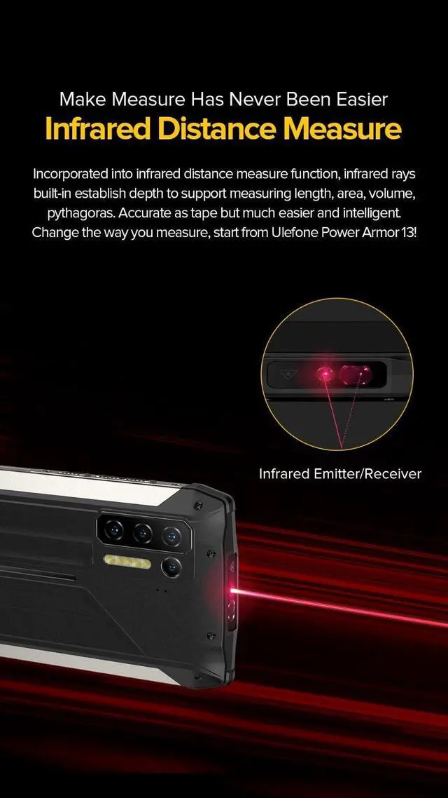 Alt view image 4 of 5 - Ulefone Power Armor 13 6.81"8/256GB 48MP 13200mAh IP68 Rugged Phone By Fedex