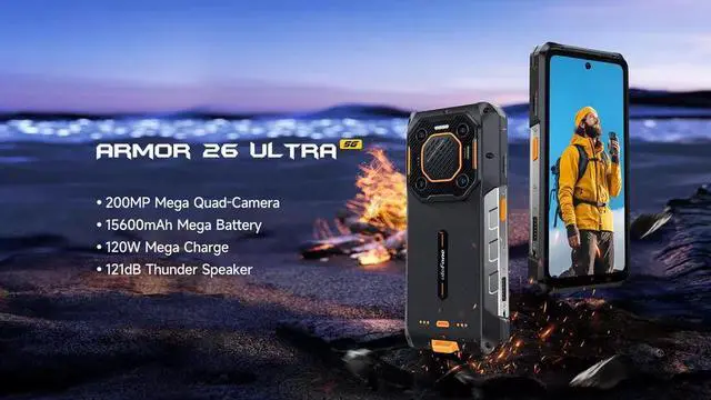Alt view image 2 of 4 - Ulefone Armor 26 Ultra 6.78" (12+12)/512GB 15600mAh 200MP Rugged Phone