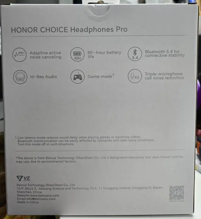 Alt view image 2 of 2 - HONOR Choice Headphones Pro Active Noise Canceling Bluetooth 5.4