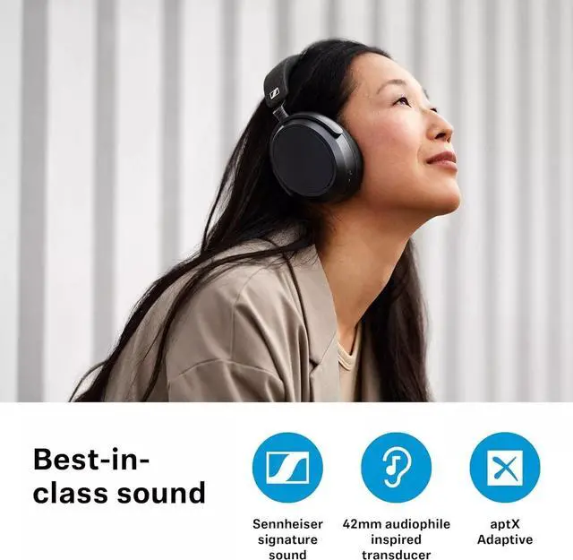 Alt view image 2 of 3 - Sennheiser Consumer Audio Momentum 4 Wireless Headphones Black