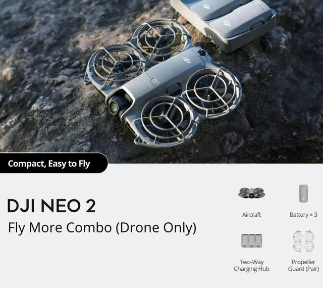 Main image of DJI Neo 2 Fly More Combo with 2 extra Batteries and Charging Stand