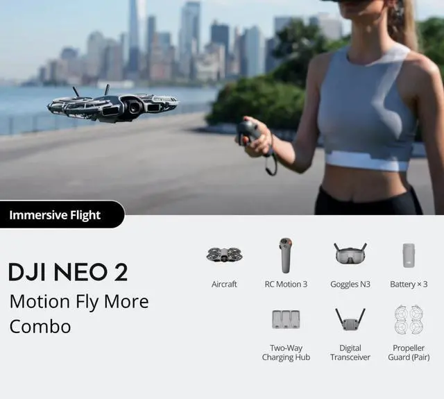 Main image of DJI Neo 2 Motion Fly More Combo with 2 extra Batteries & Charging Stand