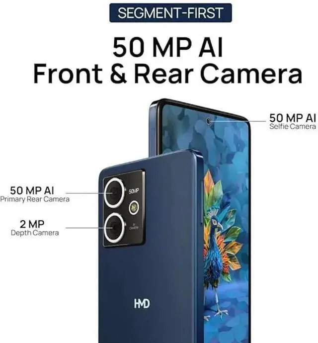 Alt view image 2 of 3 - HMD Crest 5G 6.67"OLED 6/128GB - Blue GLOBAL VERSION 5000mAh Phone By FedEx