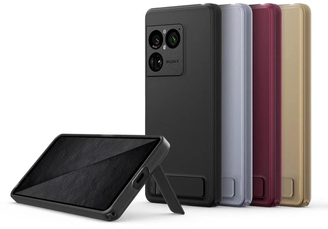 Alt view image 2 of 2 - Original Brand New Xperia 1 VIII XQZ-CBGE Style Cover Case Stand - Silver