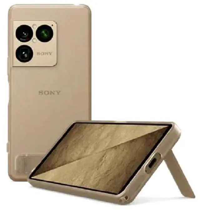 Main image of Original Brand New Xperia 1 VIII XQZ-CBGE Style Cover Case Stand - Gold