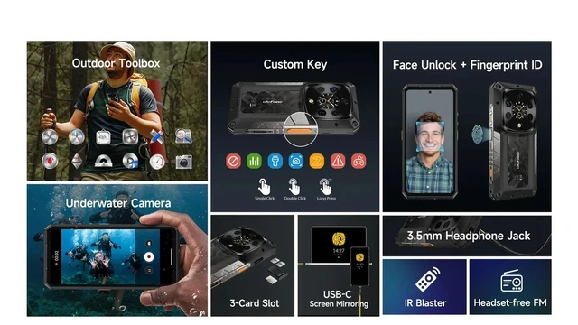 Alt view image 6 of 7 - Ulefone Armor 28 Ultra Thermal Version 5G Rugged Phone 16GB/1TB 6.67" By Fedex
