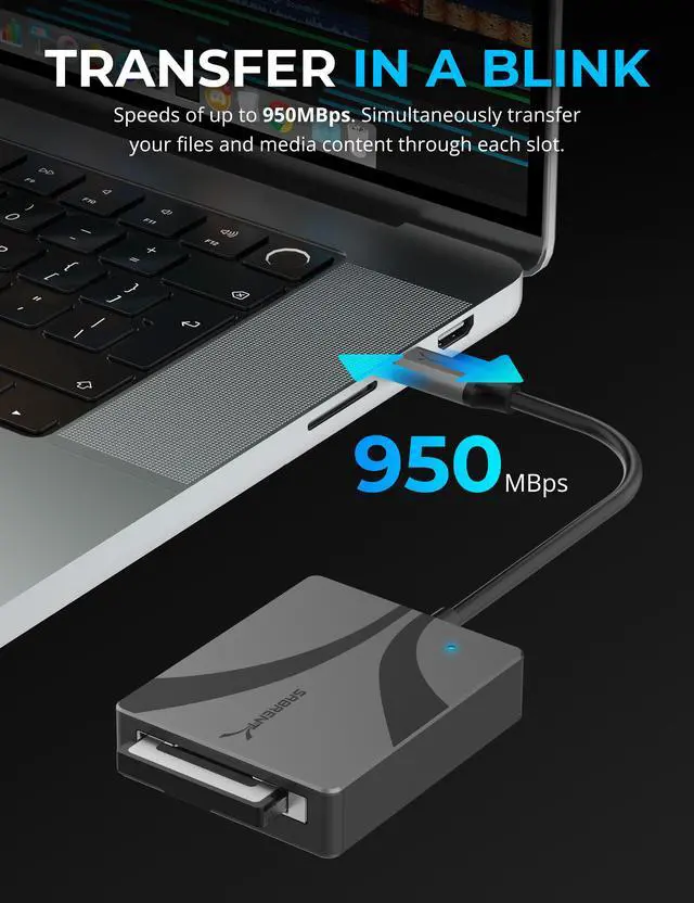Alt view image 4 of 6 - SABRENT USB Type C CFexpress Type B Card Reader [CR-CFXB]