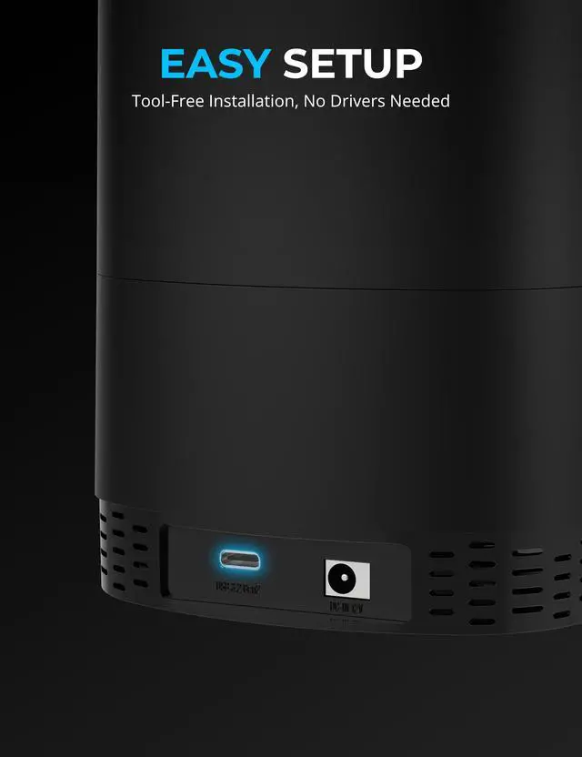 Alt view image 6 of 7 - SABRENT 4-Bay USB Type-C External SSDs Docking Station for Rocket XTRM-Q, Rocket nano, Rocket Pro,10Gbps Speeds, Cooling Fan, LED Indicators (DS-4BNE)
