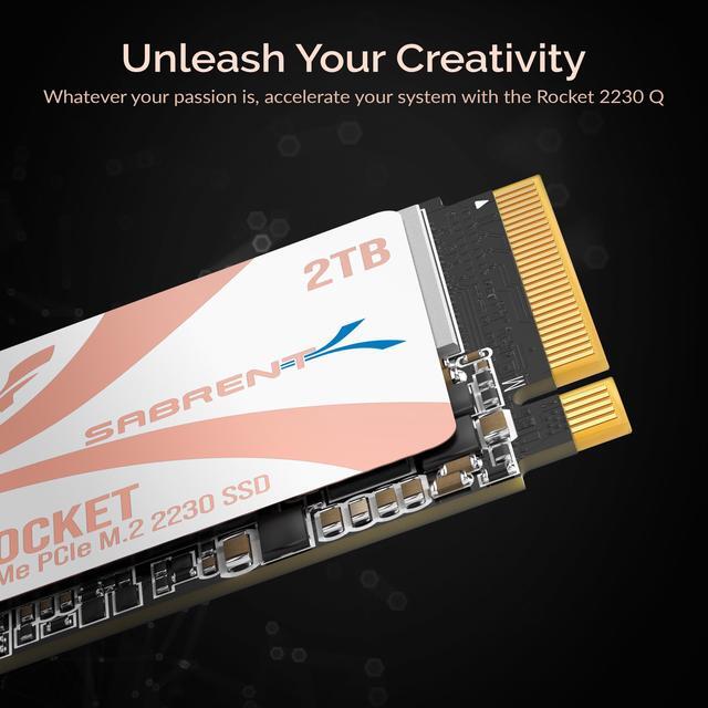 Alt view image 4 of 7 - SABRENT Rocket Q4 2230 NVMe 4.0 2TB High Performance PCIe 4.0 M.2 2230 SSD for Steam Deck, ASUS ROG Ally [SB-213Q-2TB]