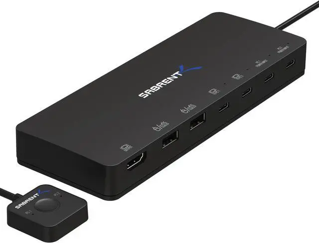 Alt view image 10 of 11 - SABRENT 2-Port USB Type-C KVM Switch with 60 Watt Power Delivery Option (USB-KCPD)