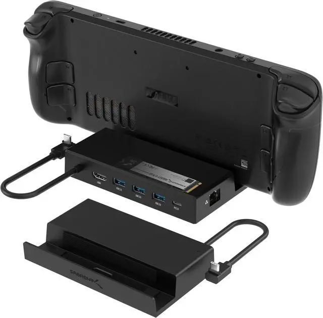 Main image of SABRENT Docking Station Compatible with Steam Deck, 7-in-1 Steam Deck Dock with M.2 SSD Slot,  HDMI 2.0 4K@60Hz, Gigabit Ethernet, Dual USB-A 3.2 and Single USB 2.0 Ports with 90W USB-C Charging Port