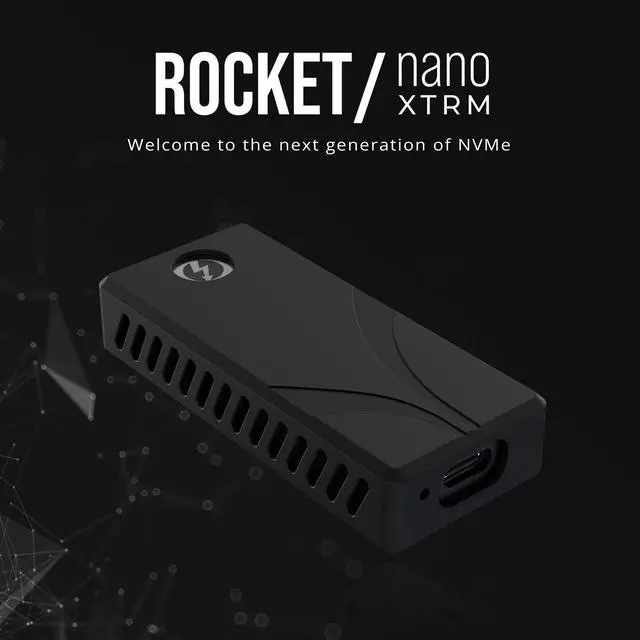 Alt view image 2 of 9 - SABRENT 1TB Rocket Nano XTRM External SSD, USB 3.2 / Thunderbolt 3, Speeds Up to 2700MBp (SB-XTMN-1TB)