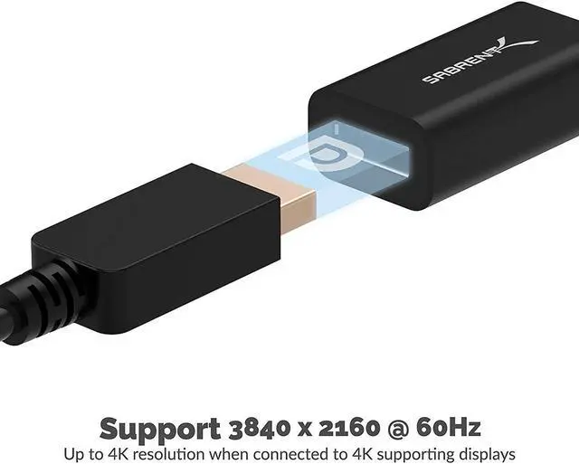 Alt view image 15 of 16 - Sabrent USB 3.1 Type-C to DisplayPort Adapter (DA-DPUC)