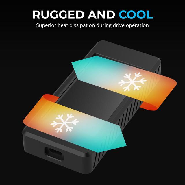 Alt view image 4 of 7 - SABRENT Rocket XTRM Plus 4TB Thunderbolt 3 Portable SSD - High-Speed External Storage, Rugged Aluminum, USB-C Compatible, 2700MB/s, Bus-Powered, Plug & Play (SB-XTMP-4TB)